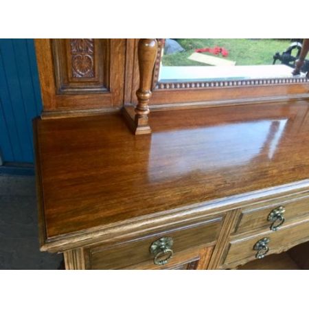 Viktorianisches antikes Eichen Sideboard britisch ca 1860