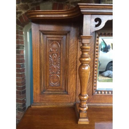 Viktorianisches antikes Eichen Sideboard britisch ca 1860