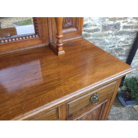 Viktorianisches antikes Eichen Sideboard britisch ca 1860