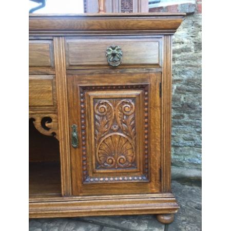 Viktorianisches antikes Eichen Sideboard britisch ca 1860