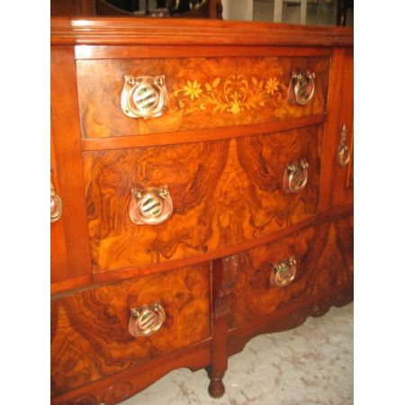 Viktorianisches britisches Nussbaum Sideboard antik ca 1900