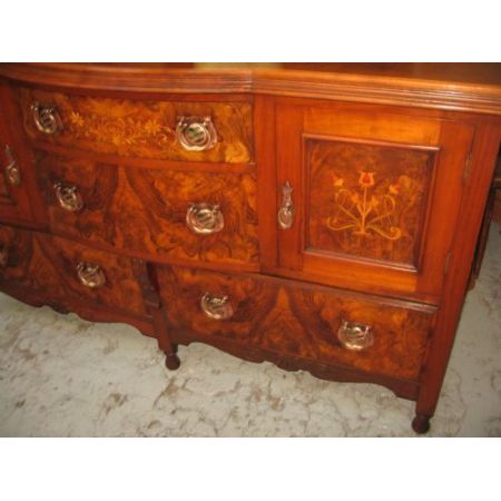 Viktorianisches britisches Nussbaum Sideboard antik ca 1900