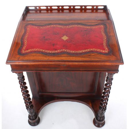 Antiker britischer Palisander Schreibtisch Davenport ca 1830