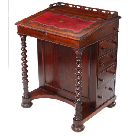 Antiker britischer Palisander Schreibtisch Davenport ca 1830