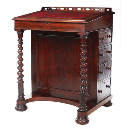 Antiker britischer Palisander Schreibtisch Davenport ca 1830