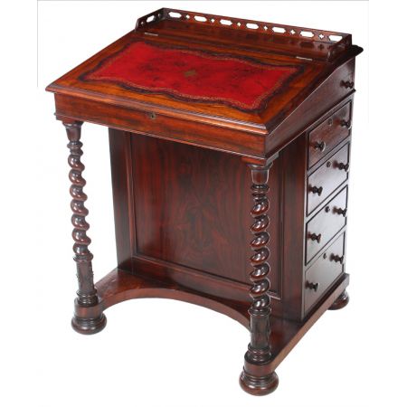 Antiker britischer Palisander Schreibtisch Davenport ca 1830