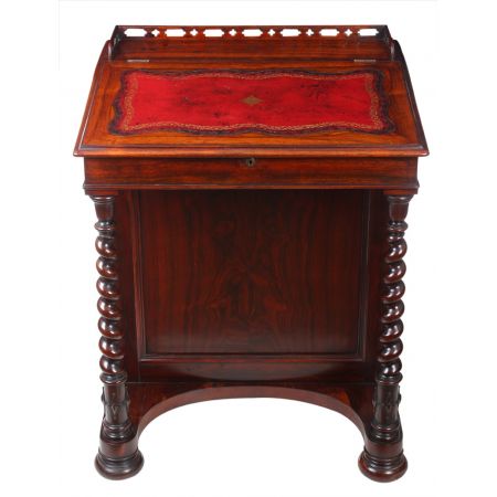 Antiker britischer Palisander Schreibtisch Davenport ca 1830