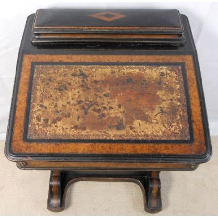 Viktorianischer antiker Davenport Schreibtisch Ebenholz englisch ca 1880