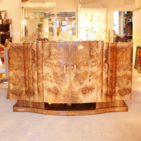 Antikes Art Deco Sideboard Nussbaum englisch ca 1930