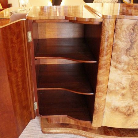 Antikes Art Deco Sideboard Nussbaum englisch ca 1930