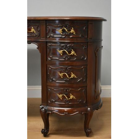 Viktorianischer antiker Mahagoni Schreibtisch englisch ca 1880