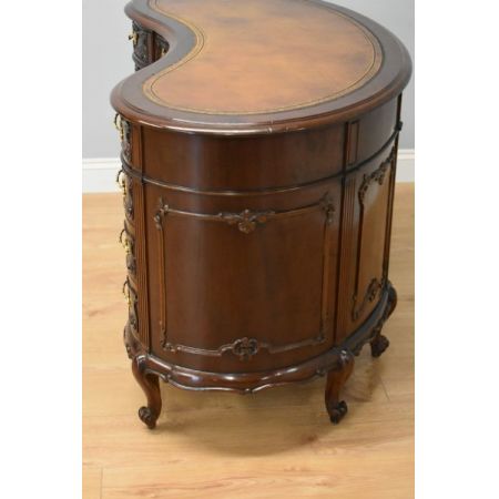 Viktorianischer antiker Mahagoni Schreibtisch englisch ca 1880