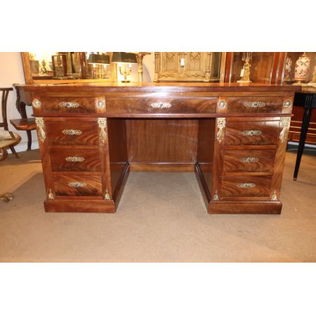 Französischer antiker Mahagoni Schreibtisch ca 1890