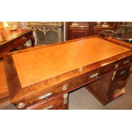 Französischer antiker Mahagoni Schreibtisch ca 1890