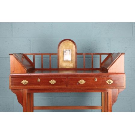 Antiker Arts & Crafts Schreibtisch Mahagoni britisch ca 1900