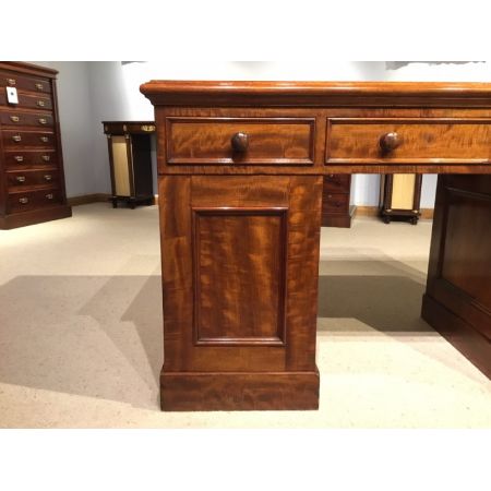 Viktorianischer antiker Mahagoni Schreibtisch britisch ca 1880