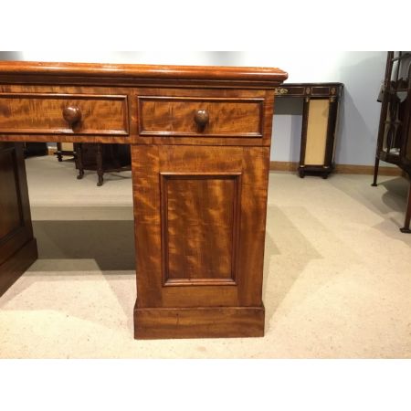 Viktorianischer antiker Mahagoni Schreibtisch britisch ca 1880