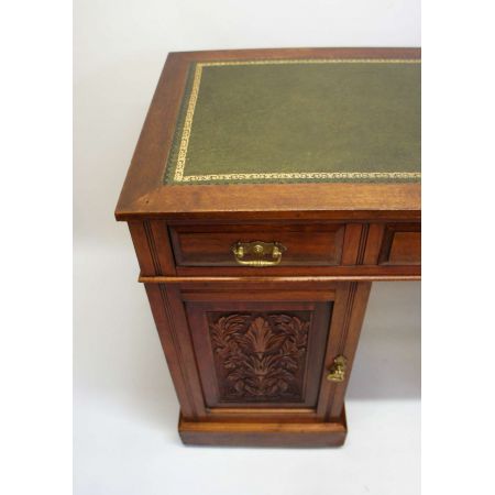 Edwardianischer britischer Mahagoni Schreibtisch antik ca 1890