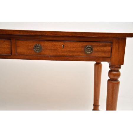 Viktorianischer antiker Mahagoni Schreibtisch britisch ca 1860