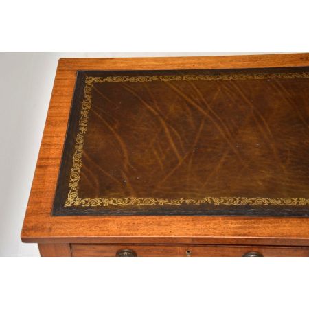 Viktorianischer antiker Mahagoni Schreibtisch britisch ca 1860