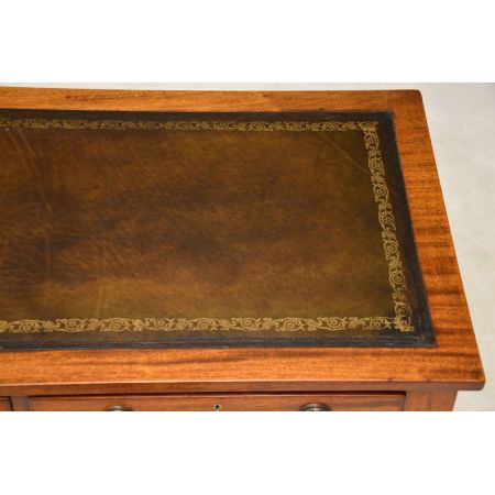 Viktorianischer antiker Mahagoni Schreibtisch britisch ca 1860