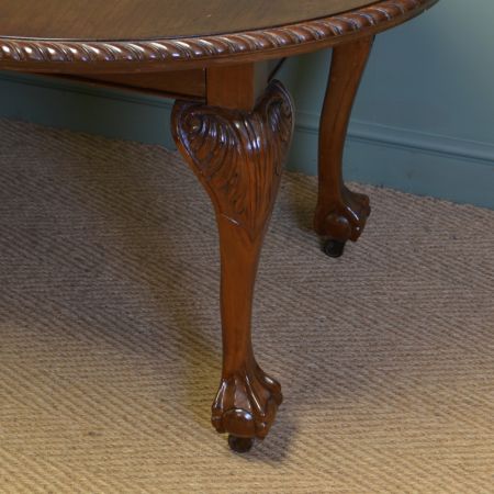 Edwardianischer Nussbaum Esstisch antik britisch ca 1900