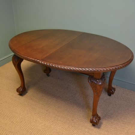 Edwardianischer Nussbaum Esstisch antik britisch ca 1900