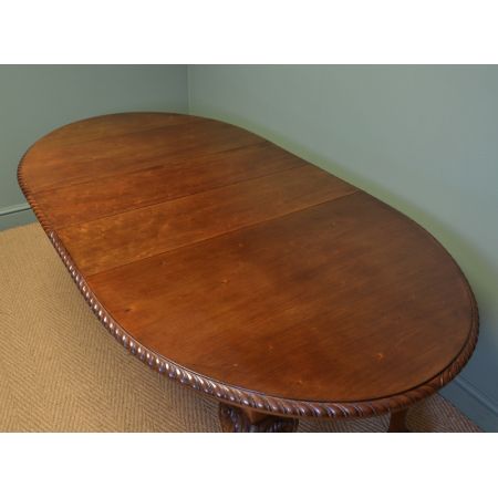 Edwardianischer Nussbaum Esstisch antik britisch ca 1900