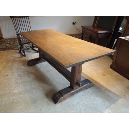Antiker britischer Landhaus Esstisch Eiche ca 1890