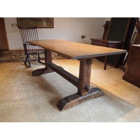 Antiker britischer Landhaus Esstisch Eiche ca 1890