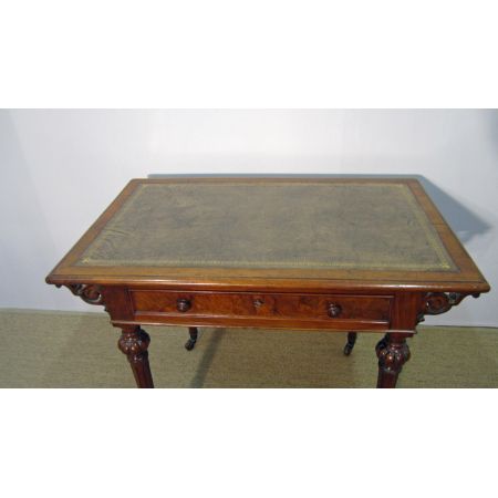 Viktorianischer antiker Schreibtisch Nussbaum englisch ca 1880