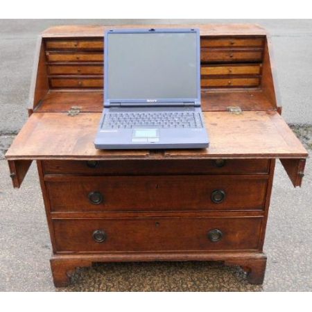 Georgianischer antiker Eichen Sekretär britisch ca 1750