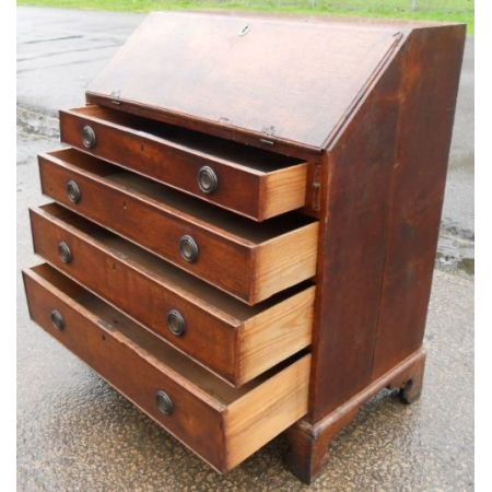 Georgianischer antiker Eichen Sekretär britisch ca 1750