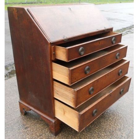 Georgianischer antiker Eichen Sekretär britisch ca 1750