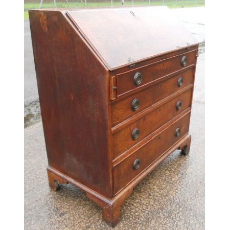 Georgianischer antiker Eichen Sekretär britisch ca 1750