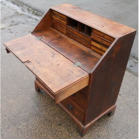 Georgianischer antiker Eichen Sekretär britisch ca 1750