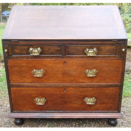 Antiker georgianischer Eichen Sekretär englisch ca 1800