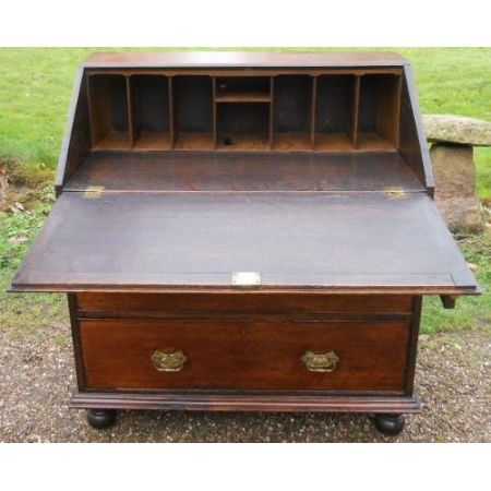 Antiker georgianischer Eichen Sekretär englisch ca 1800