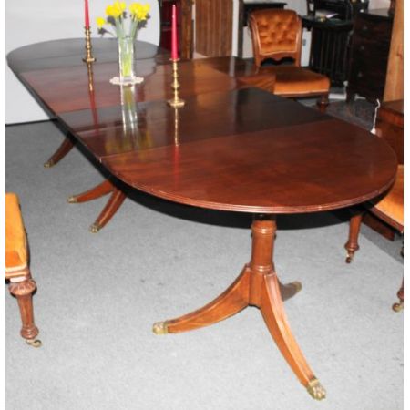 Antiker britischer Mahagoni Esstisch ca 1920