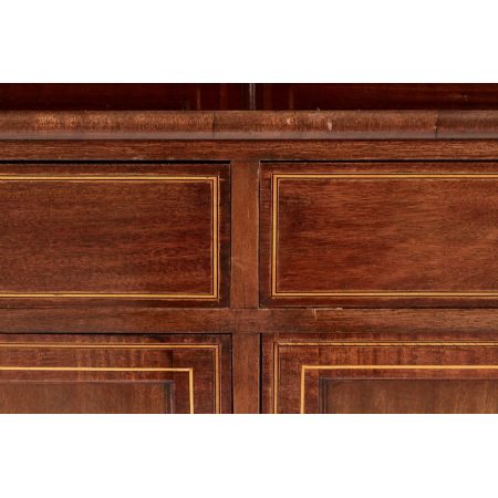 Antiker britischer Mahagoni Bücherschrank ca 1880