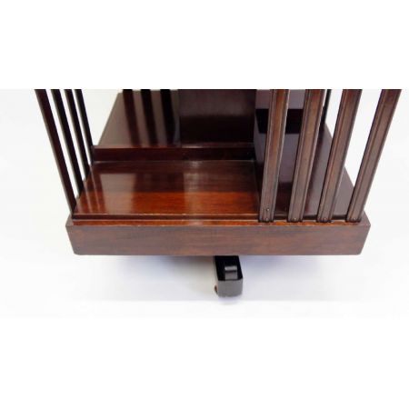 Edwardianisches antikes Revolving Bookcase Nussbaum ca 1890