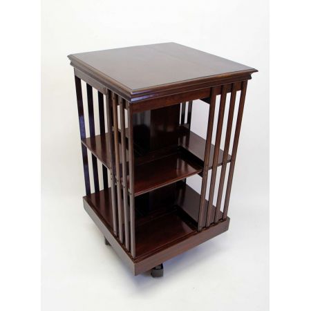 Edwardianisches antikes Revolving Bookcase Nussbaum ca 1890