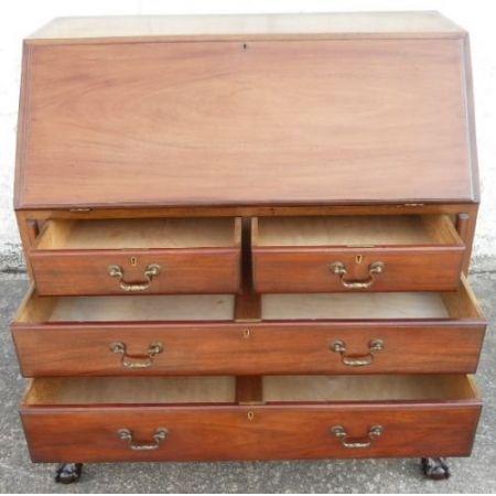 Georgianischer britischer Mahagoni Sekretär antik ca 1910