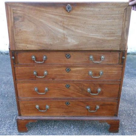 Georgianischer antiker Mahagoni Sekretär britisch ca 1750