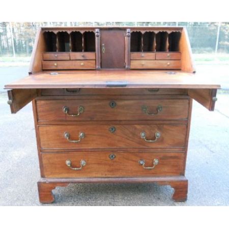 Georgianischer antiker Mahagoni Sekretär britisch ca 1750