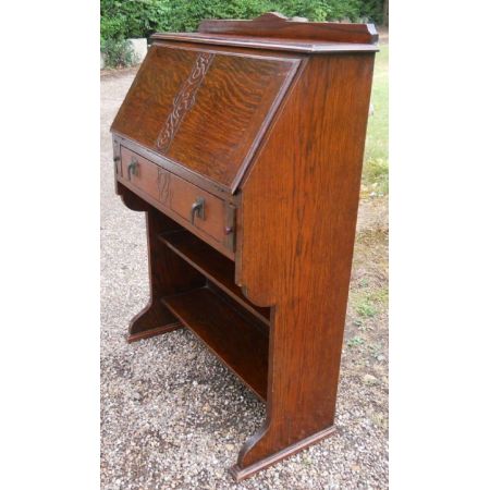 Antiker britischer Eichen Sekretär ca 1920