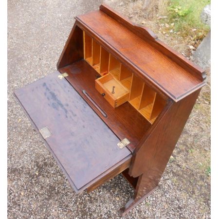 Antiker britischer Eichen Sekretär ca 1920