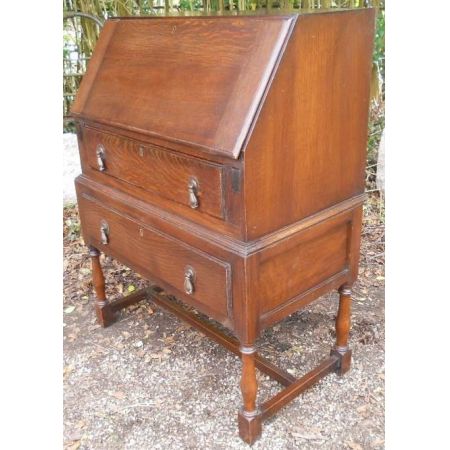 Antiker britischer Eichen Sekretär ca 1920