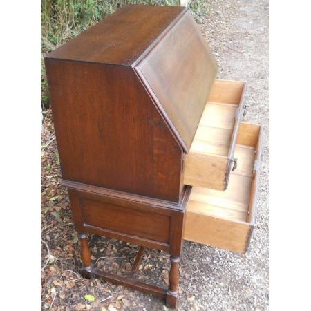 Antiker britischer Eichen Sekretär ca 1920