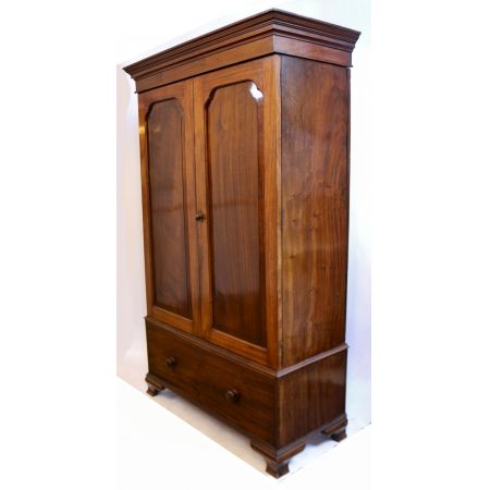 Edwardianischer antiker Mahagoni Kleiderschrank englisch ca 1890